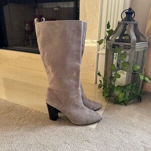 New Treasure and Bond Tall Leather Block Heel Boots